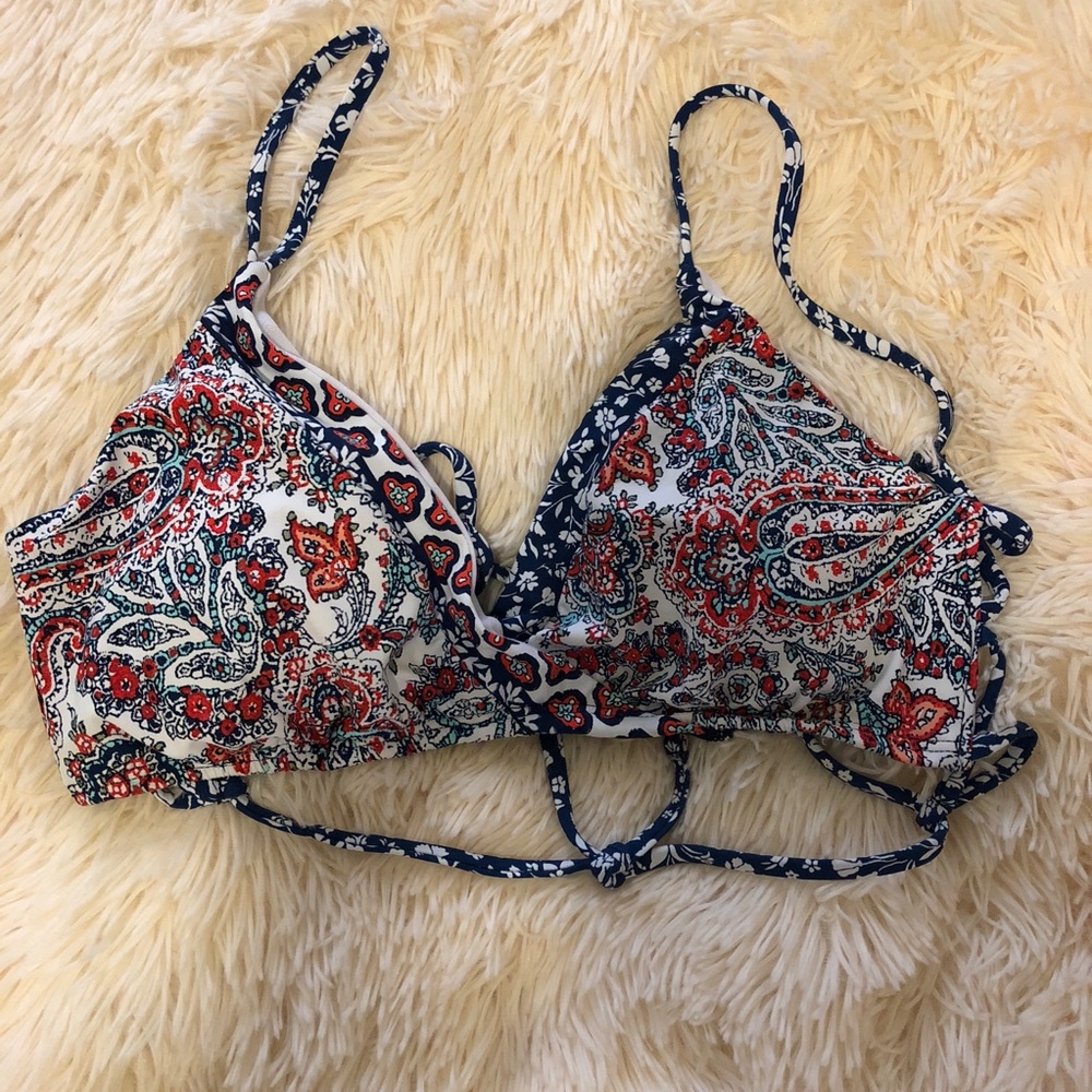 Lucky brand paisley bikini top